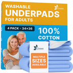 40 Pack Washable Pee Pads for Dogs 34"x36", Waterproof Puppy Pee Pads