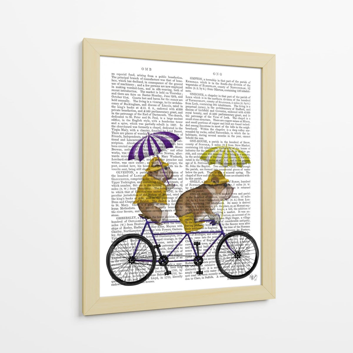 Canvas Lab | English Bulldog Tandem by Fab Funky | 30 x 40 in | Canvas Print Wall Art | Animals, Dogs, Nature, Whimsical | Wall Decor for Bedroom, Living Room or Office