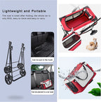 Breathable Dog Pet Stroller for Cat Dog and More Foldable Carrier Cart Dog Strollers for Small Dogs Clearance Lightweight Dog Stroller for 2 Dogs Cats (Red)