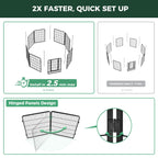 FXW Instant Dog Playpen with RV Step Grid for RV Camping, 40"H, 32 Panels
