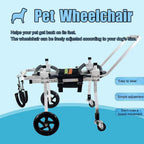 2 to 132 Lbs Animal Exercise Wheelchair for Dog, Large Medium Small Size Pets Cart with Front and Back Wheels, Recover Mobility Rehabilitation Brace (Size : Size XL)