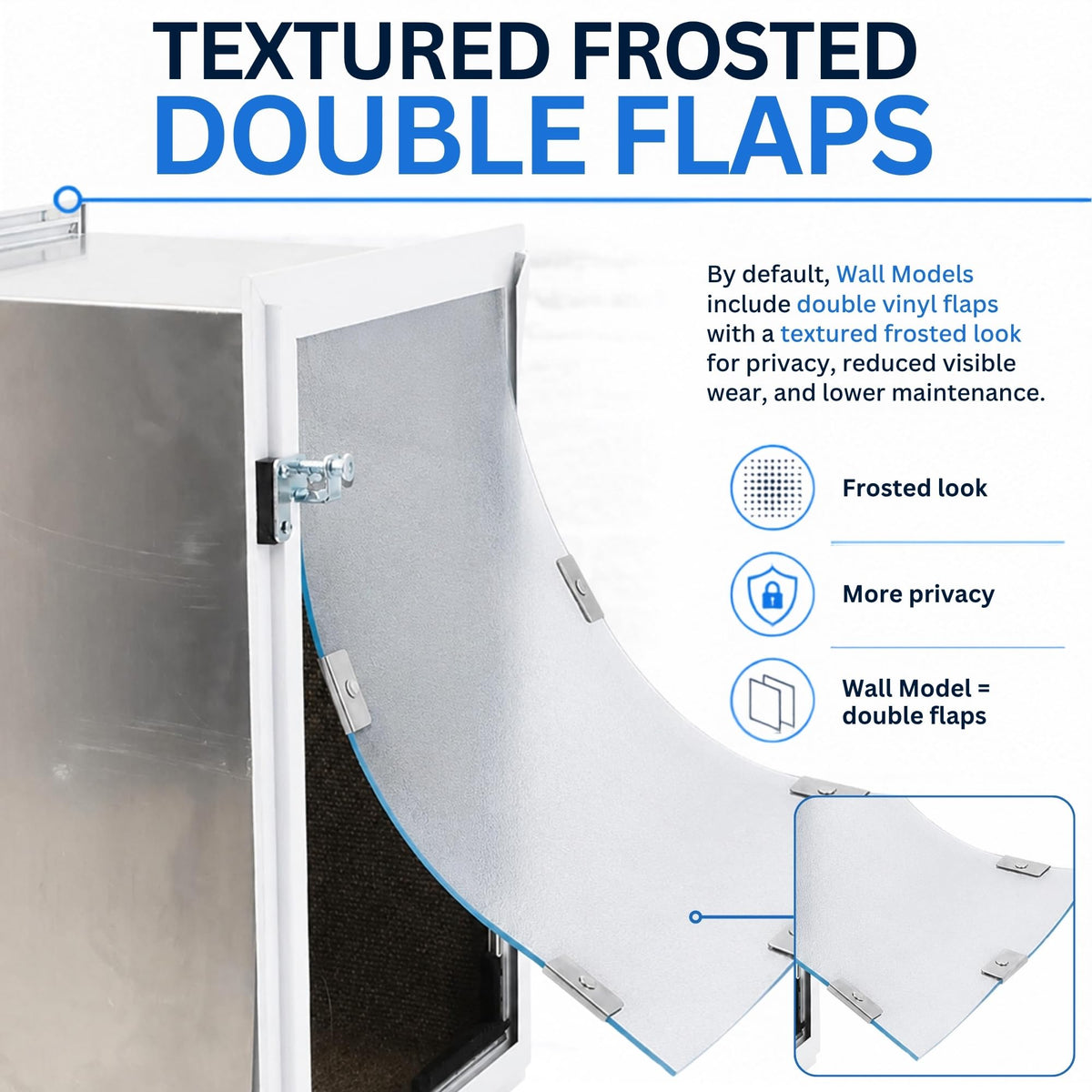 Wall Model | Cat & Dog Doors | Adjustable Tunnel Fits Up to 10" Wide Walls | Energy Efficient Double Vinyl Flaps | Locking Security Cover | Skilled Install Required | Steel Corners | Hale Pet Door
