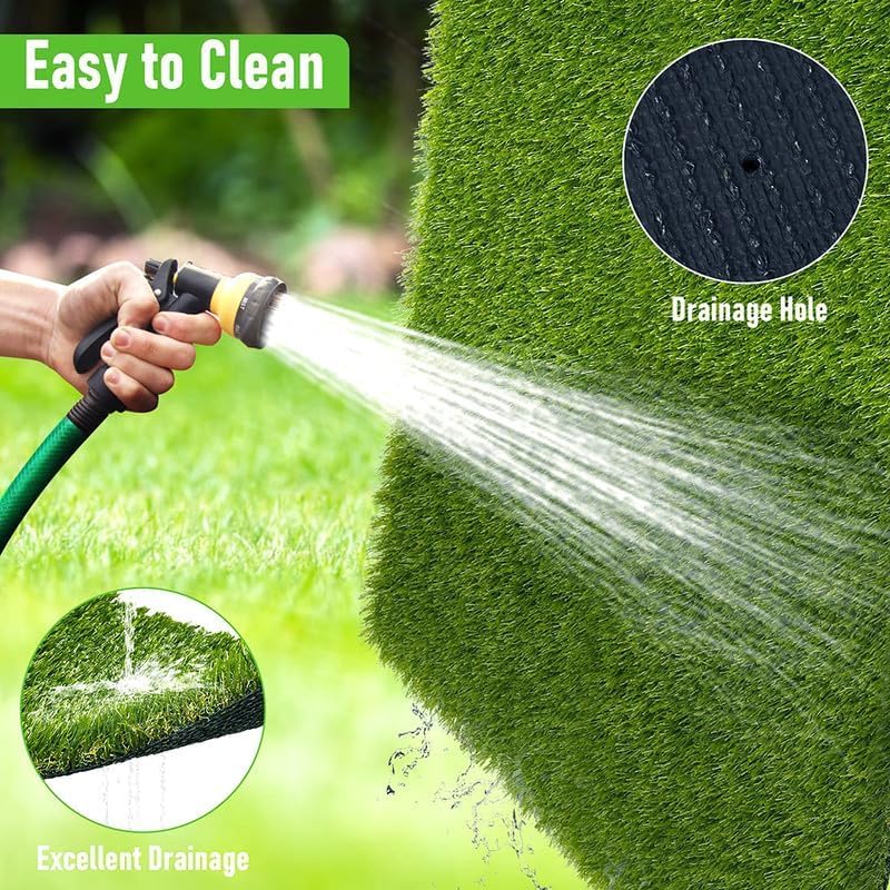 Artificial Turf Grass Rug 15x20 ft, Fake Grass Carpet for Patio