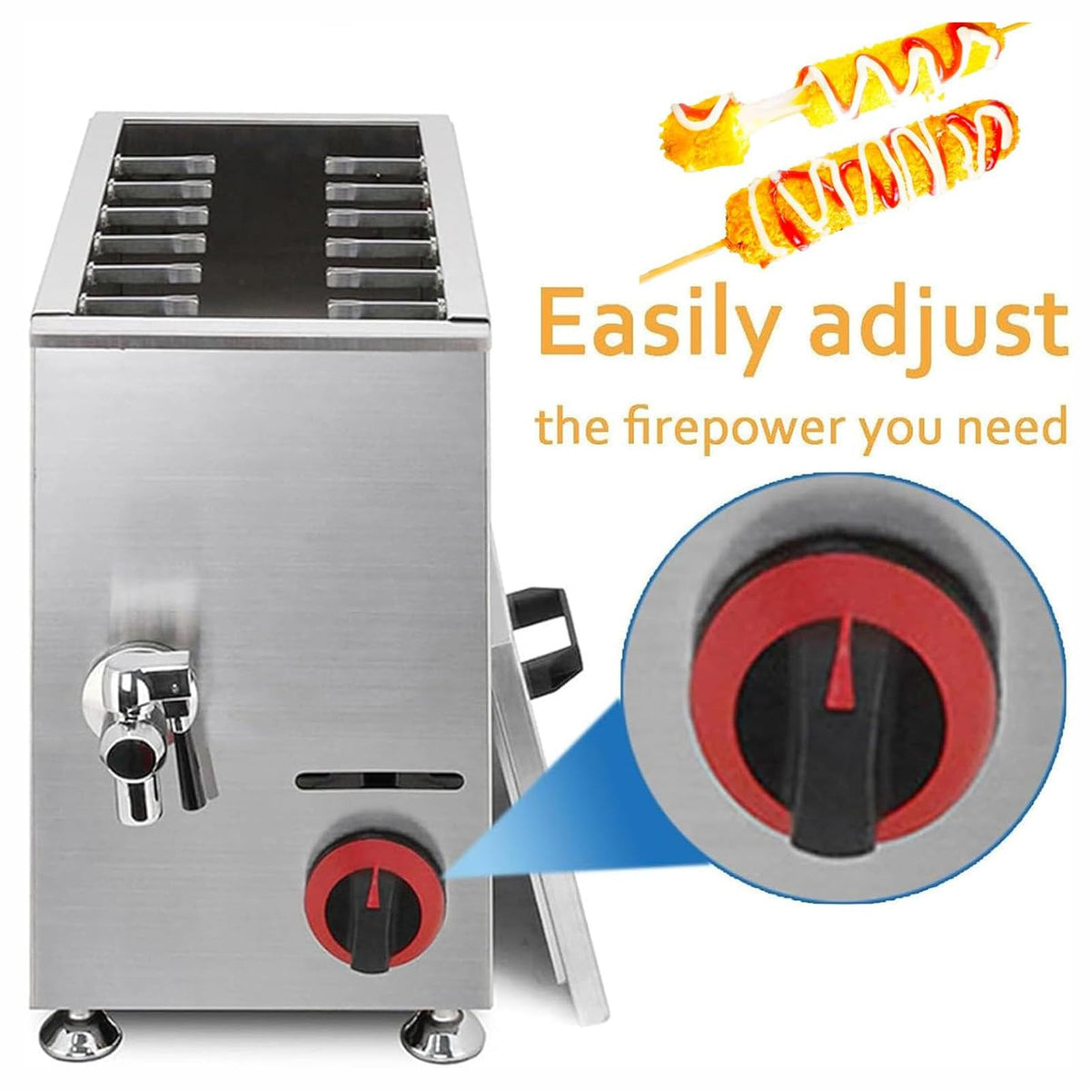 Commercial Gas Corn Dog Fryer for Korean Corn Cheese Hot Dogs