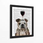 Canvas Lab | Dog Au Vin, English Bulldog by Fab Funky | 30 x 40 in | Canvas Print Wall Art | Animals, Dogs, Nature, Whimsical | Wall Decor for Bedroom, Living Room or Office