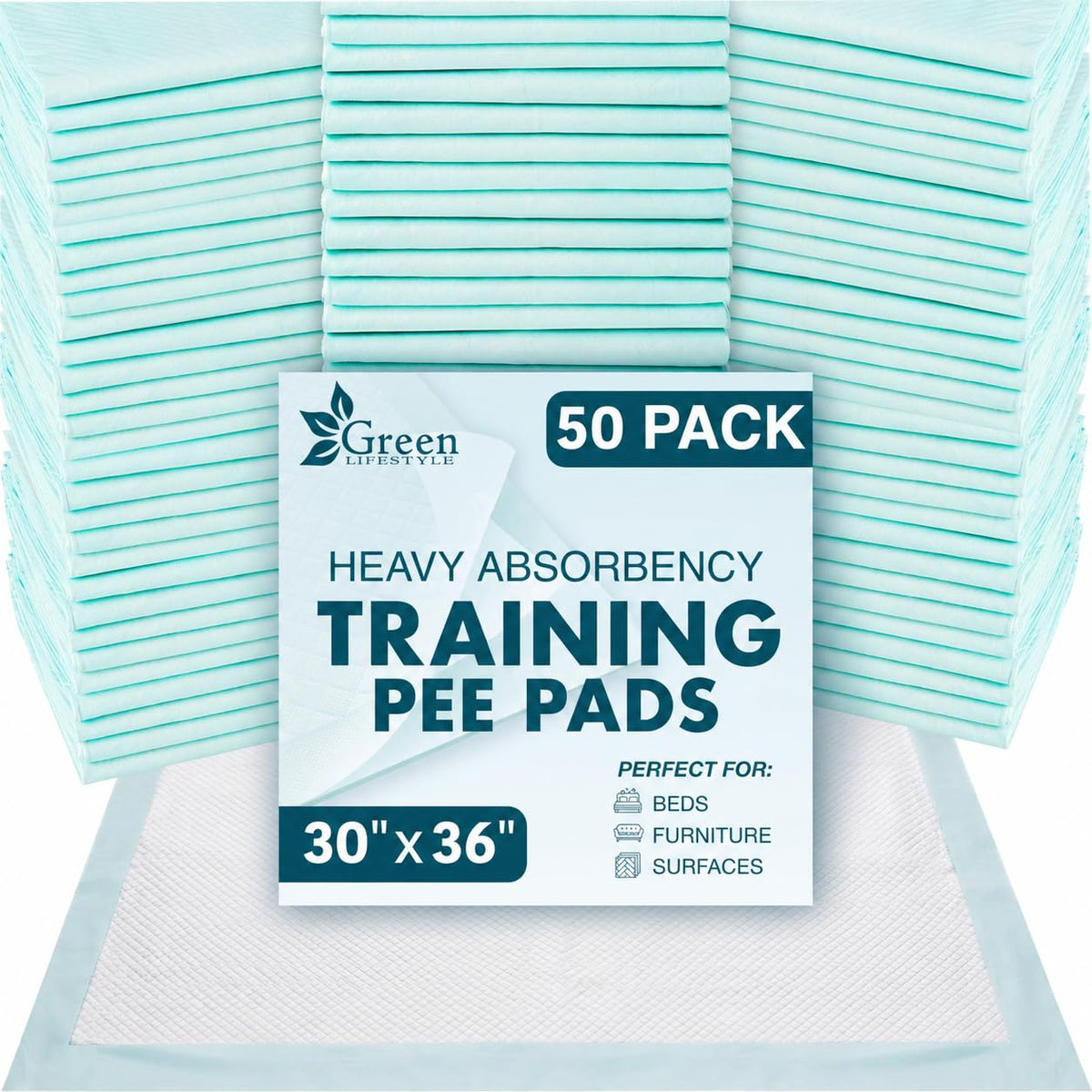 40 Pack Washable Pee Pads for Dogs 34"x36", Waterproof Puppy Pee Pads