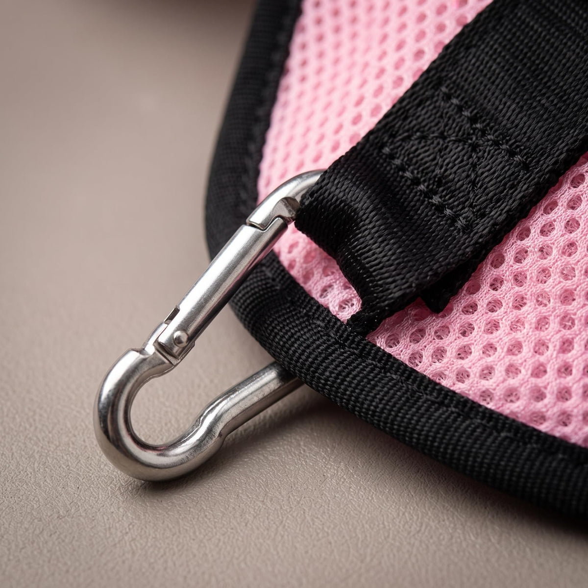 Machine Washable Dog Grooming Support, Pink, Pink+Black Trim, L Up to 22.5kg