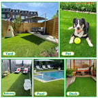 Artificial Turf Grass Rug 15x20 ft, Fake Grass Carpet for Patio