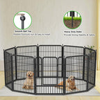 Garden Fence with Gate Metal Fencing Outdoor for Yard, 32in x147ft 64 Panels Outdoor Dog Fence Temporary Fence for Dogs Outside, Rustproof Garden Fencing Flower Bed Edging for Patio