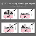 3-in-1 Dog/Cat/Pet Stroller Travel Carrier/Car Seat/Stroller with Detach Carrier Foldable 4-Wheel Dog Stroller with Large Capacity Net Bag (Light Gray)