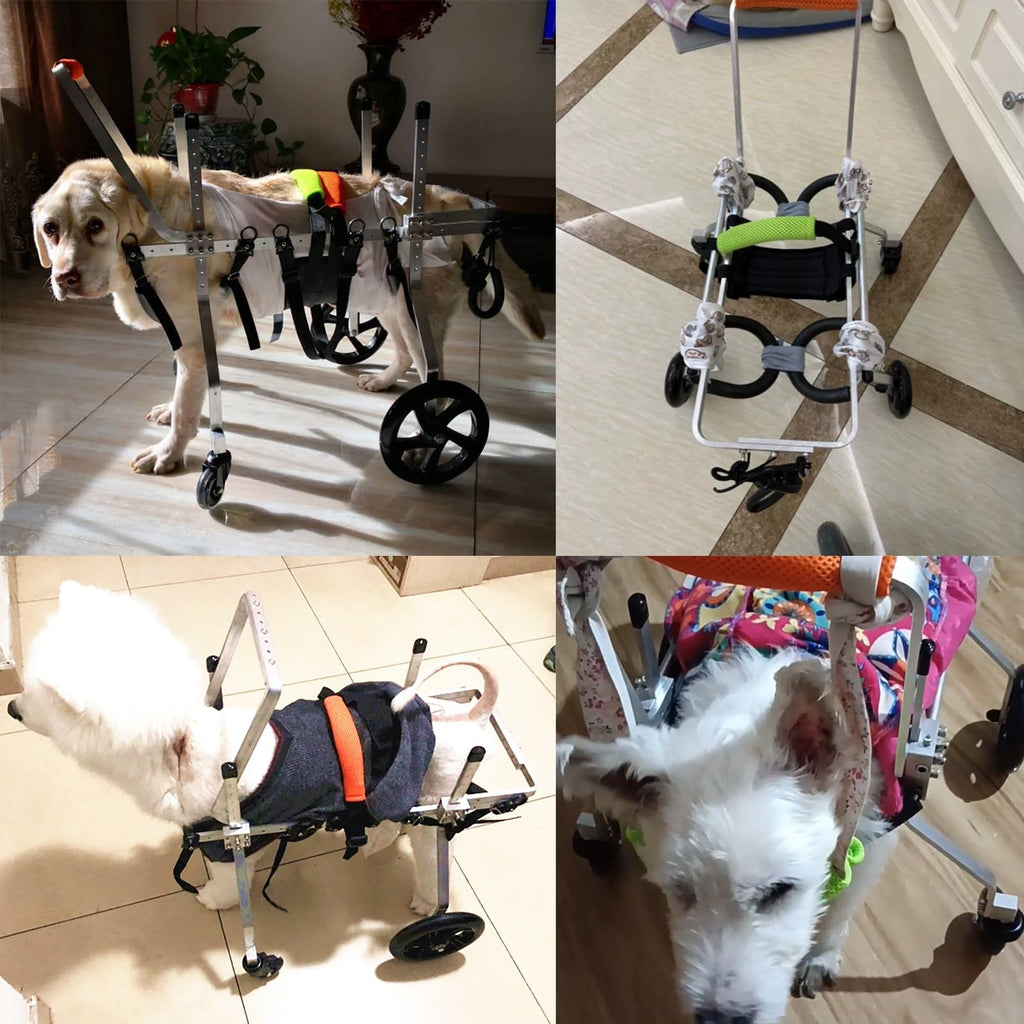 2 to 132 Lbs Animal Exercise Wheelchair for Dog, Large Medium Small Size Pets Cart with Front and Back Wheels, Recover Mobility Rehabilitation Brace (Size : Size XL)