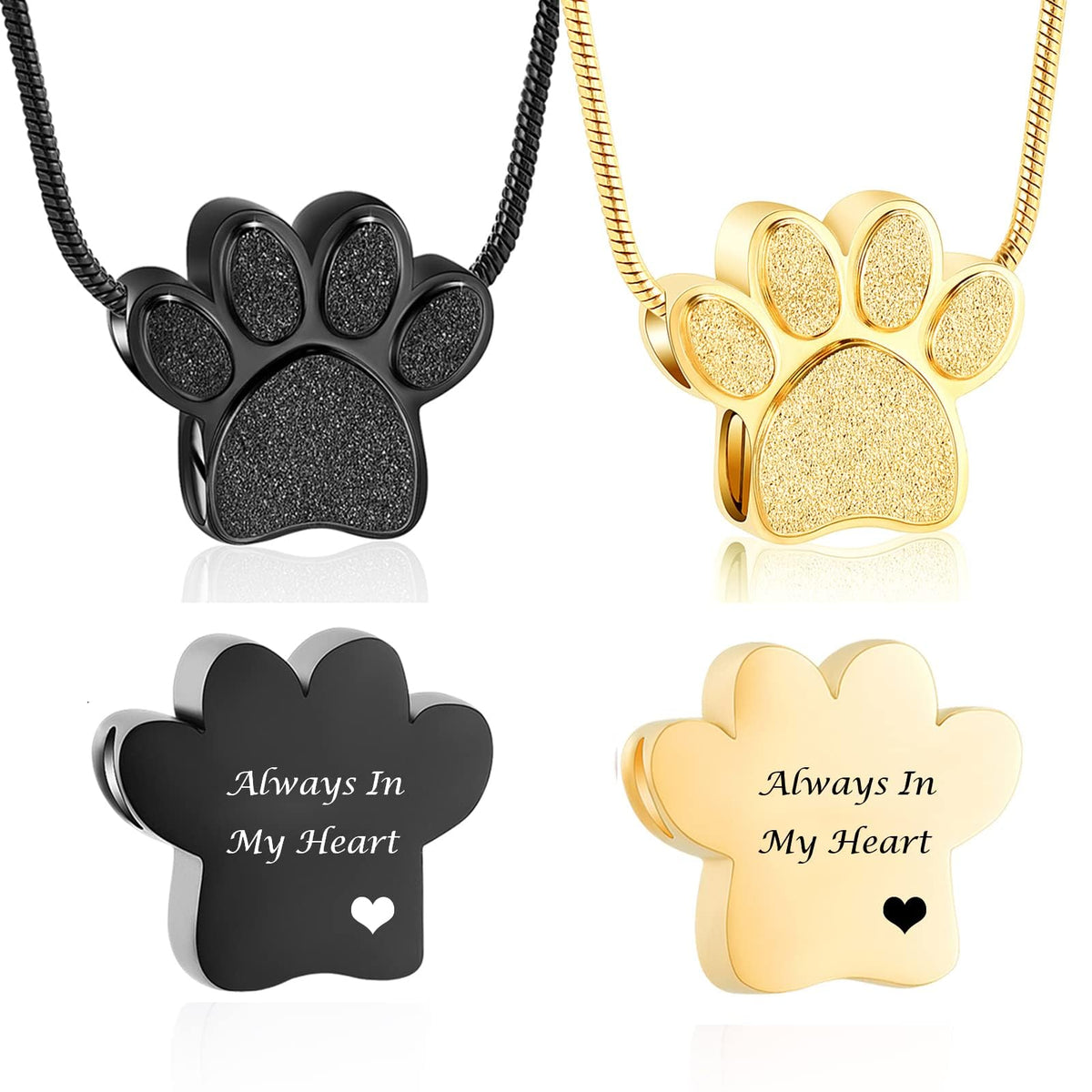 zeqingjw Pet Cremation Jewelry Ashes Necklace for Women Men Keepsake Pendant Pet Necklace