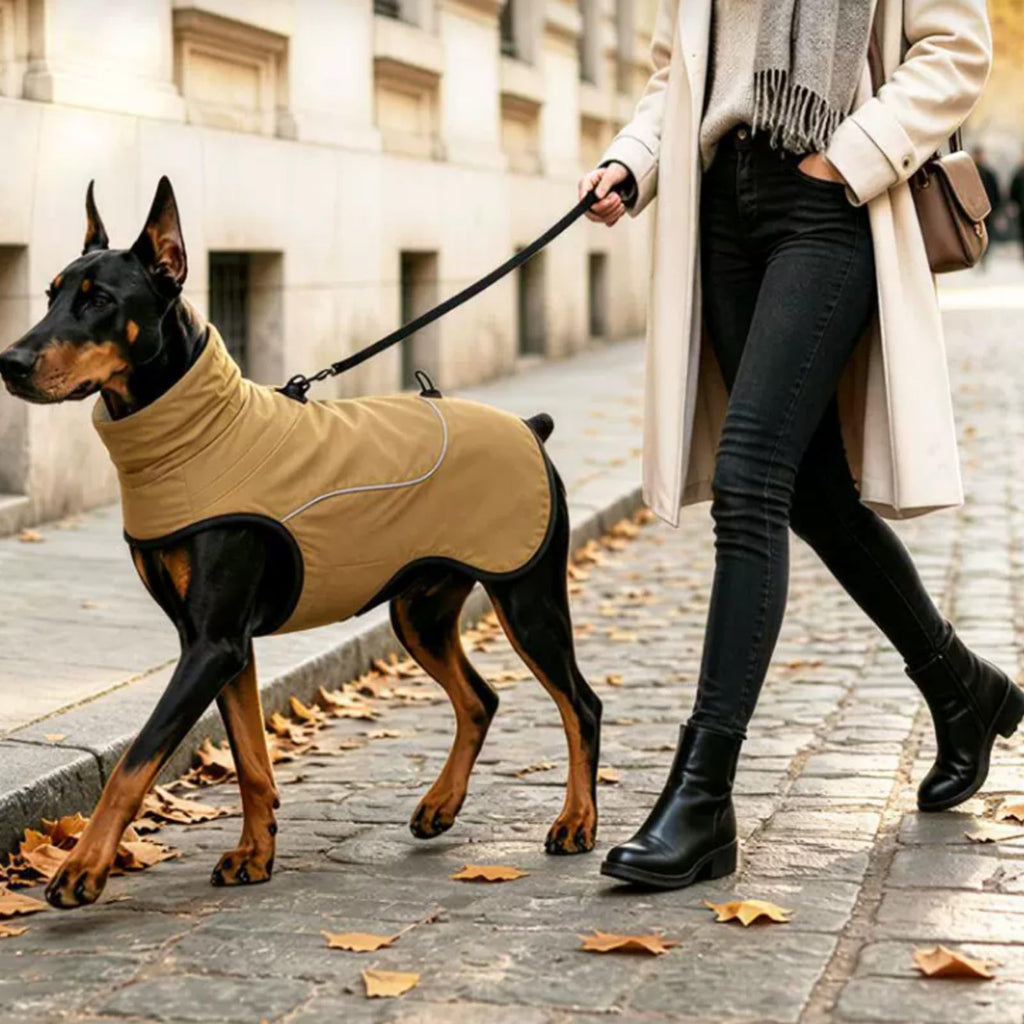 predolo Four-Leg Dog Jacket Warm Dog Jacket Equipped Pet Clothing for Outdoor Walks, L