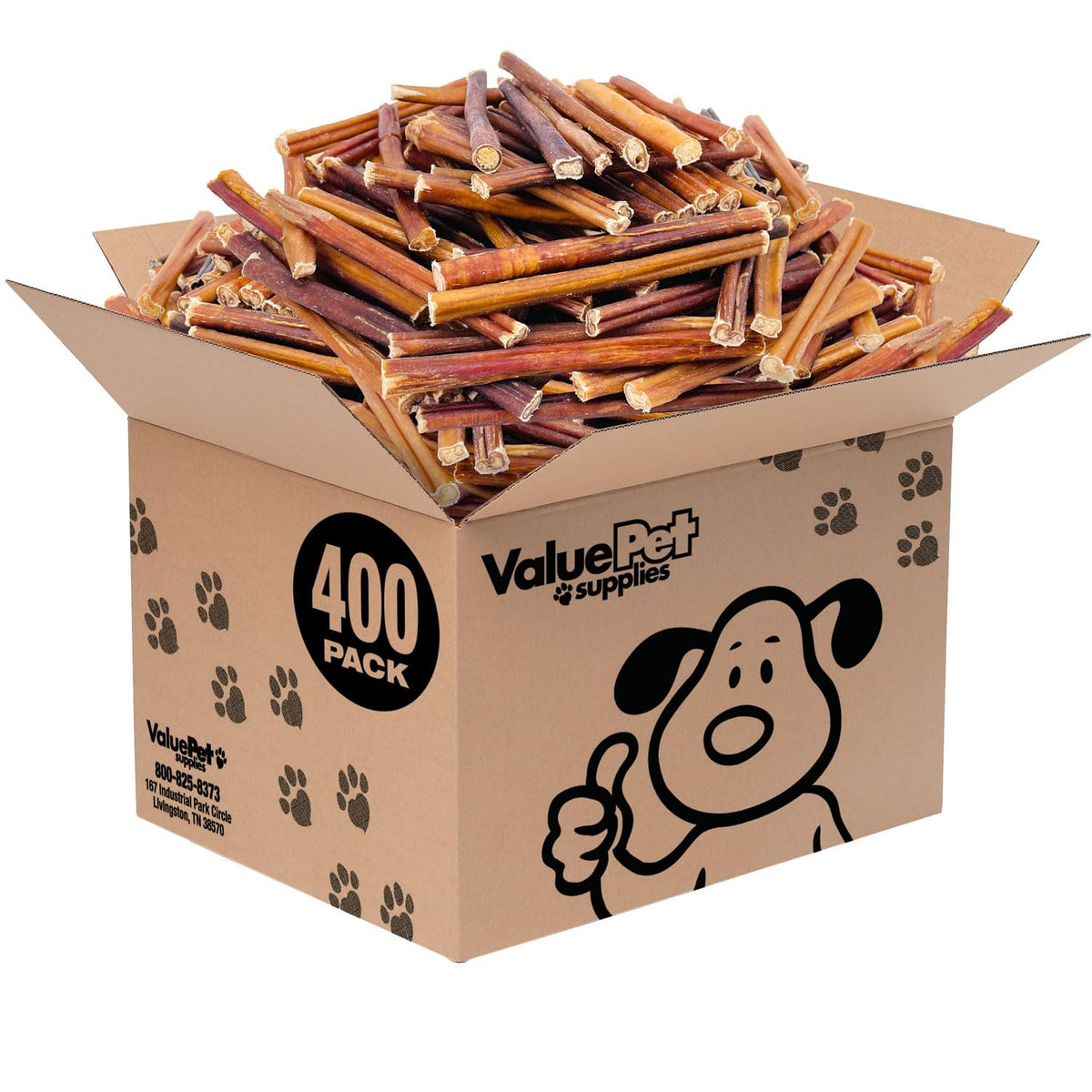 ValueBull Bully Sticks for Small Dogs, Thin 6 Inch, 400 Count
