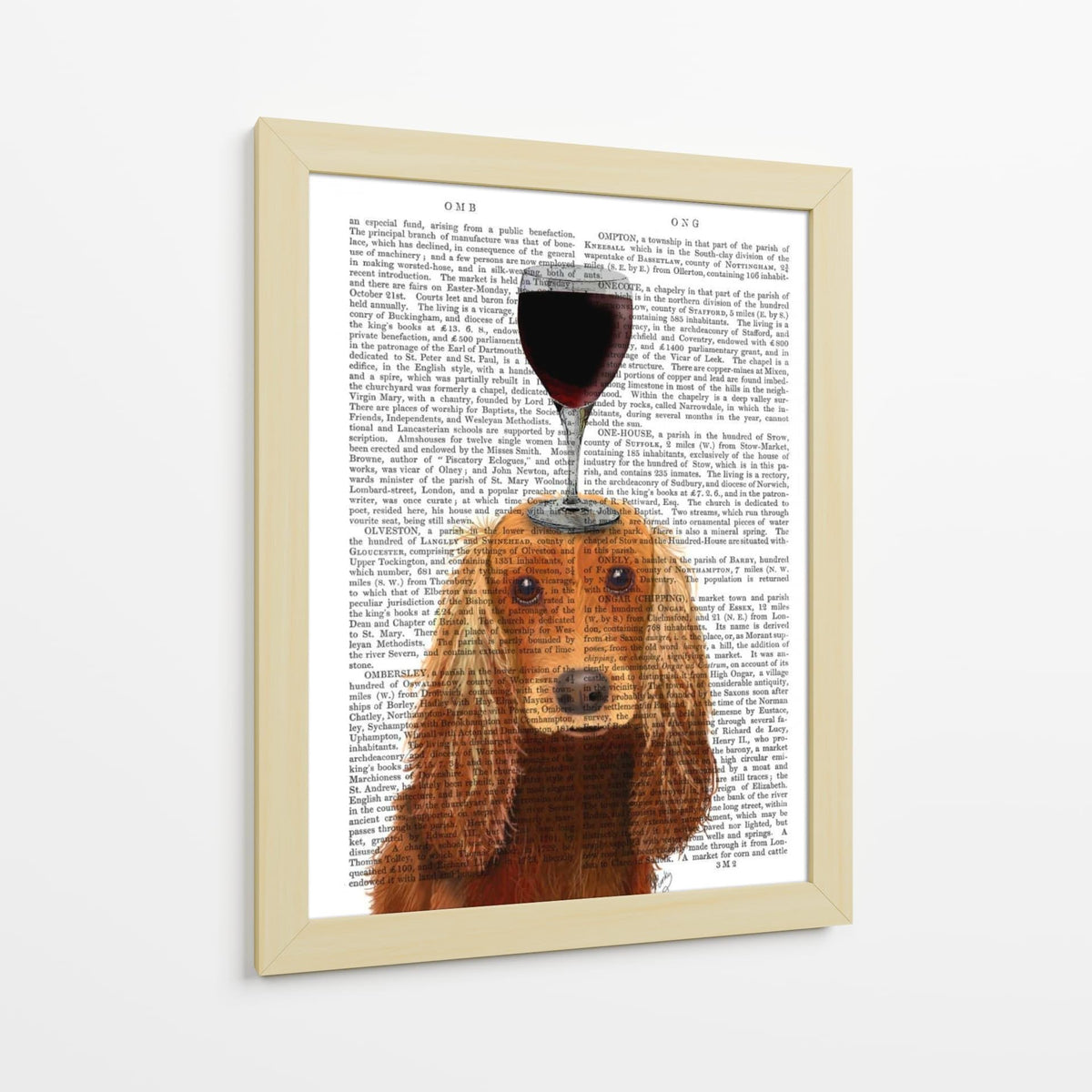 Canvas Lab | Dog Au Vin, Cocker Spaniel by Fab Funky | 30 x 40 in | Canvas Print Wall Art | Animals, Dogs, Nature, Whimsical | Wall Decor for Bedroom, Living Room or Office