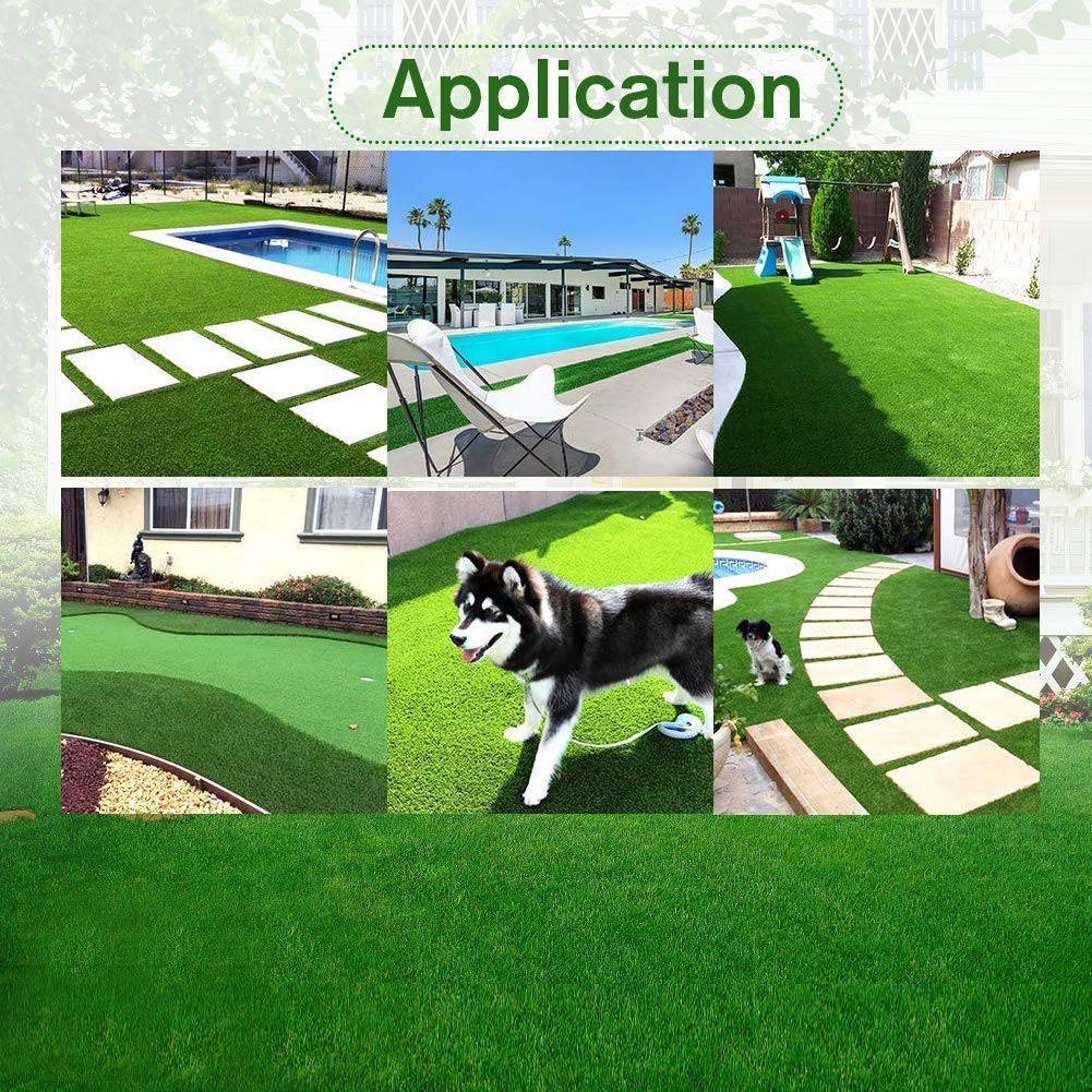 GL Artificial Grass Turf Customized Sizes, Artificial Lawn for Dogs, 20MM Thick Faux Grass, Synthetic Outdoor Indoor Rug Area 5FTX70FT(350 Square FT)