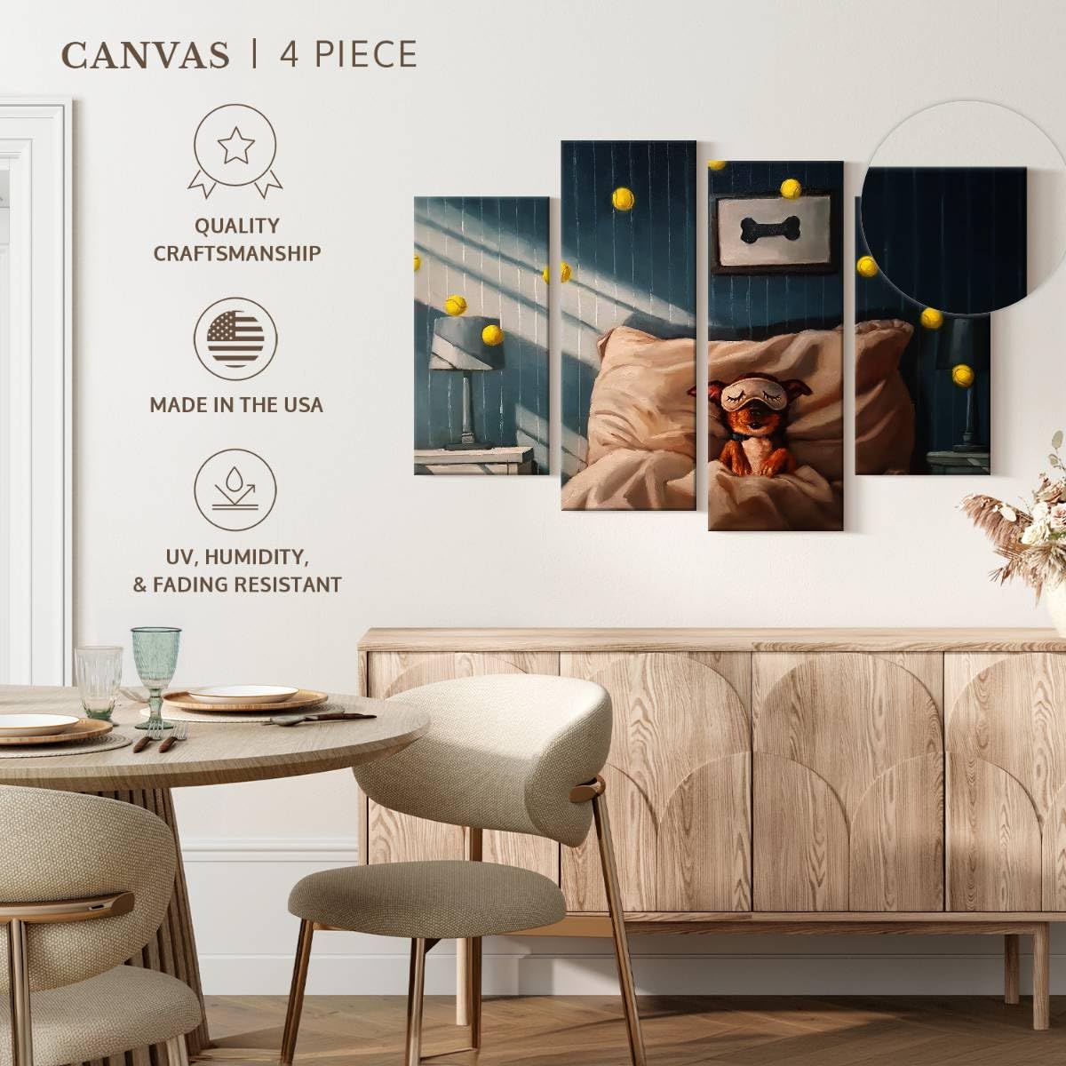 Elephant Stock Bentley's Dream 4-Piece Canvas Wall Art 84"x54"