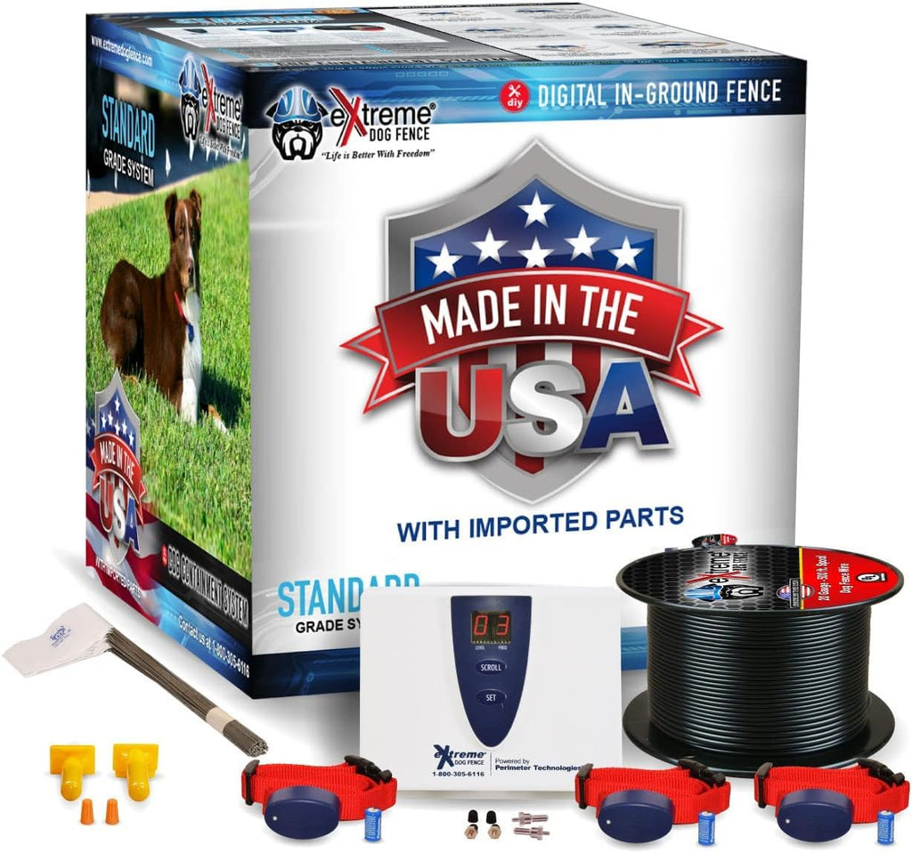Underground Electric Dog Fence Kit, Pro Grade, 3-Dog, 1000 ft