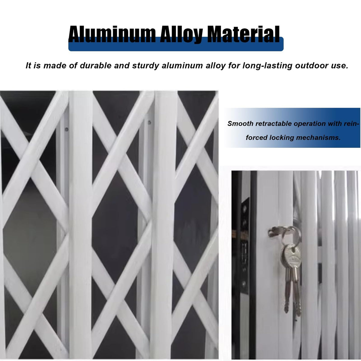 Heavy-Duty Retractable Iron Window Bars for Security, Sliding Door & Window Guard, Cat & Dog Protection, Outdoor Use, 32x55in (80x140cm)