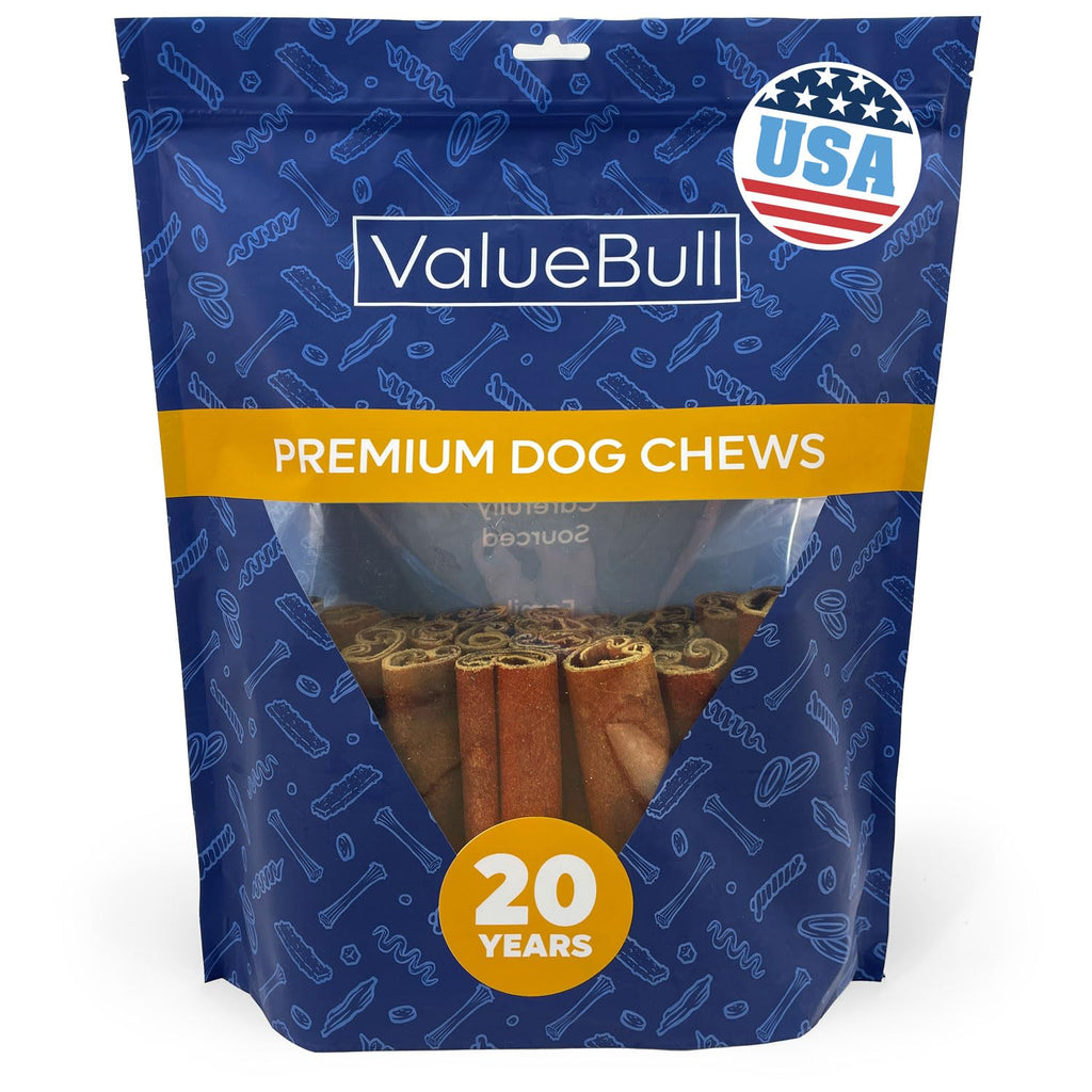 ValueBull USA Beef Collagen Sticks, 6 Inch Super Jumbo Chews, 200 Count