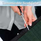 UPGRADE 8'X255'Customized Privacy Fence Cover – UV Resistant HDPE Mesh for Dog Kennels, Job Sites, Commercial Fence, Backyard Dark Green