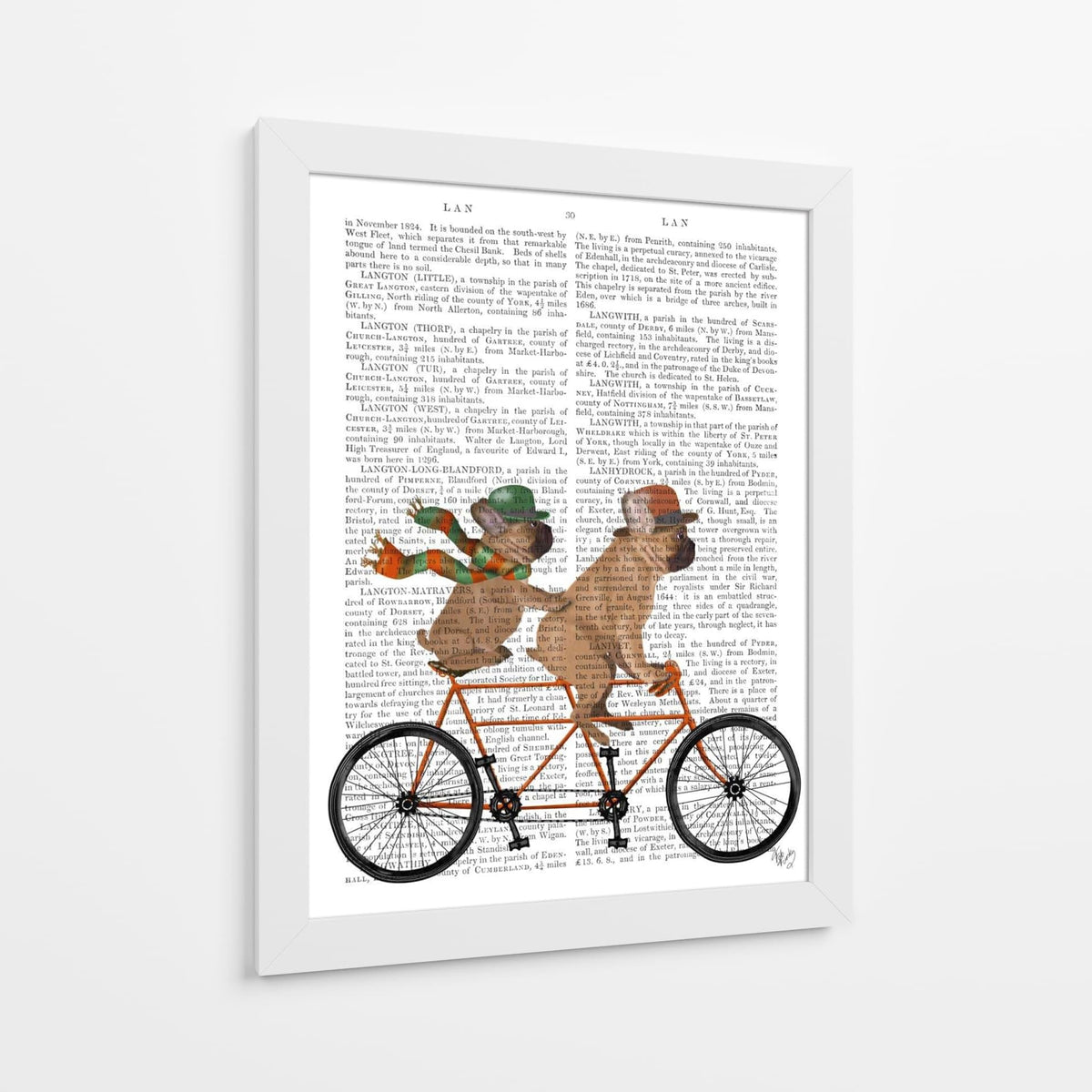 Canvas Lab | French Bulldog Tandem by Fab Funky | 30 x 40 in | Canvas Print Wall Art | Animals, Dogs, Nature, Whimsical | Wall Decor for Bedroom, Living Room or Office