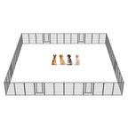 FXW Instant Dog Playpen with RV Step Grid for RV Camping, 40"H, 32 Panels