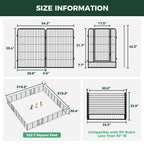 FXW Instant Dog Playpen with RV Step Grid for RV Camping, 40"H, 32 Panels