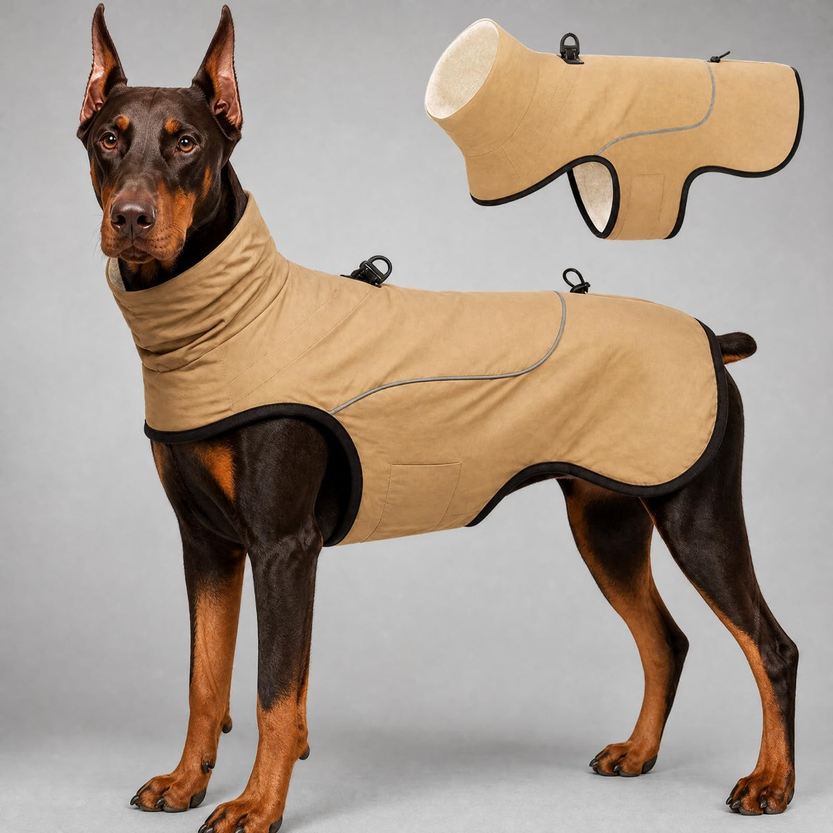 Four-Leg Dog Jacket Equipped Dog Jacket Snug Clothing for Park Outings, Light Rain, XL