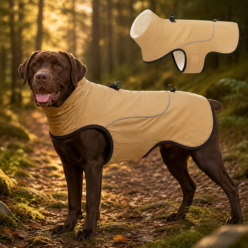 predolo Four-Leg Dog Jacket Warm Dog Jacket Equipped Pet Clothing for Outdoor Walks, L