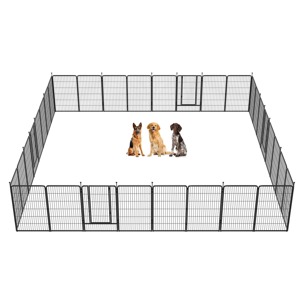 FXW Instant Dog Playpen with RV Step Grid for RV Camping, 40"H, 32 Panels