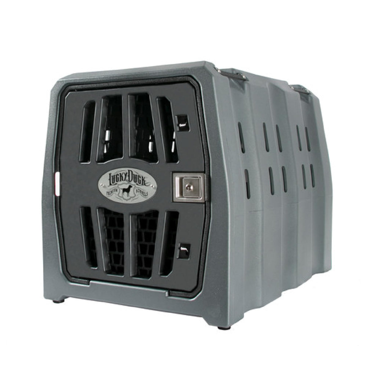 Lucky Dog Kennel, Durable Crash Tested Portable Dog Crates, Intermediate, Tan