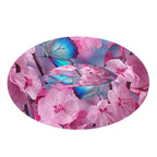 Donut Dog Bed for Small Dogs & Cats - Blue Butterfly Pink Flowers Calming Anti-Anxiety Pet Bed with Non-Slip Base, Removable & Machine Washable, 18"
