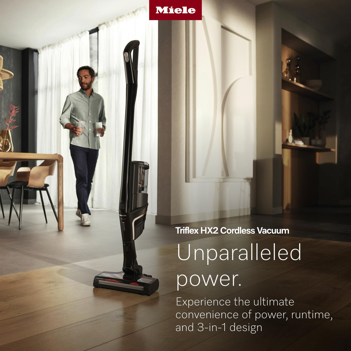 Miele Triflex HX2 Cat & Dog 3-in-1 Cordless Stick Vacuum, Self-Standing