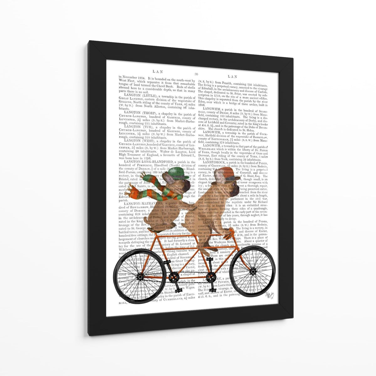 Canvas Lab | French Bulldog Tandem by Fab Funky | 30 x 40 in | Canvas Print Wall Art | Animals, Dogs, Nature, Whimsical | Wall Decor for Bedroom, Living Room or Office