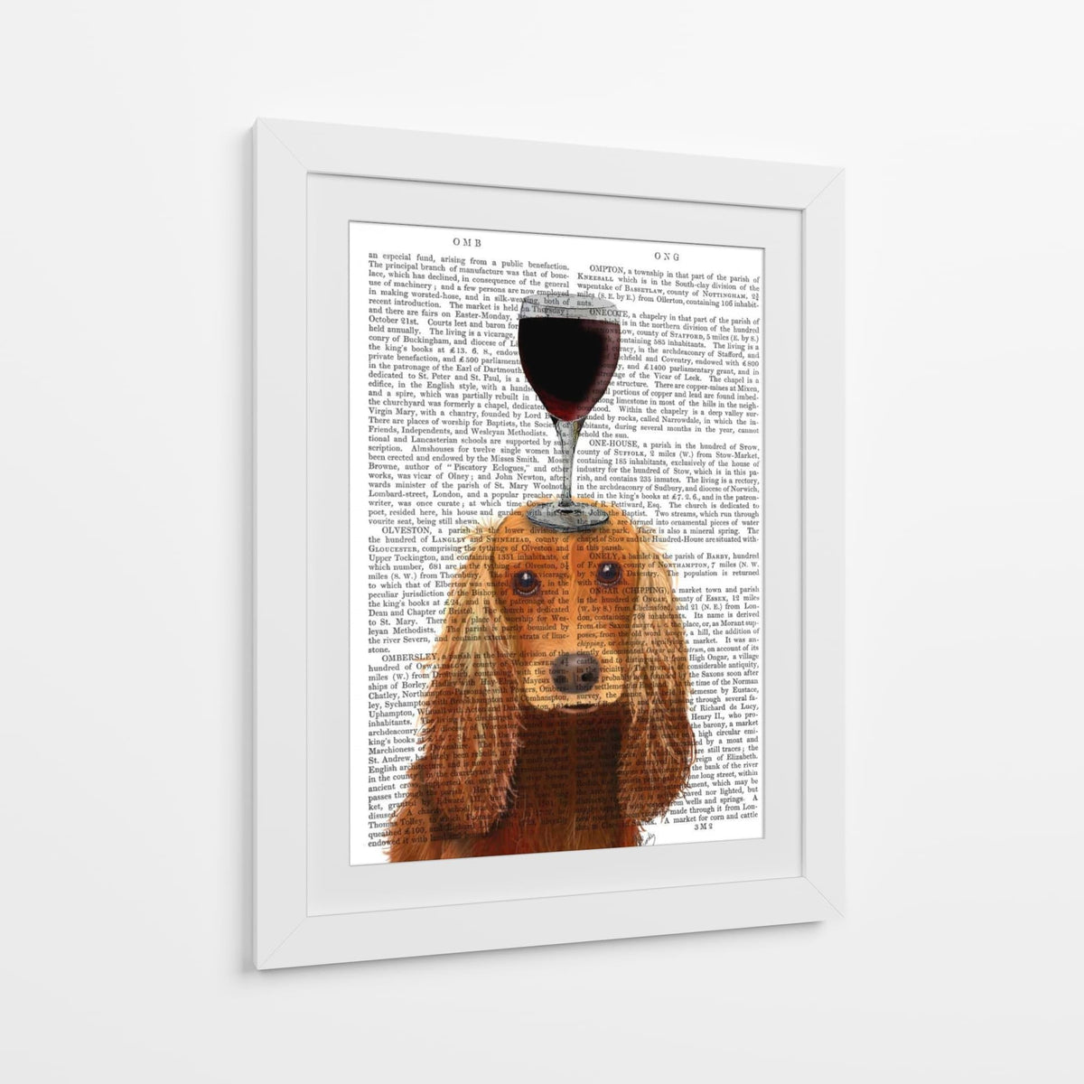 Canvas Lab | Dog Au Vin, Cocker Spaniel by Fab Funky | 30 x 40 in | Canvas Print Wall Art | Animals, Dogs, Nature, Whimsical | Wall Decor for Bedroom, Living Room or Office