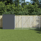 Dog House with Run 84.3x179.9x71.3 Inch Large Outdoor Galvanized Steel Kennel for Pets, Exercise Playpen with Secure Roof and Door