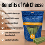 ValueBull Himalayan Yak Cheese Dog Chews, Mint, Large, 100 Count