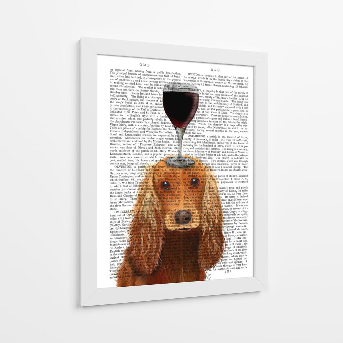 Canvas Lab | Dog Au Vin, Cocker Spaniel by Fab Funky | 30 x 40 in | Canvas Print Wall Art | Animals, Dogs, Nature, Whimsical | Wall Decor for Bedroom, Living Room or Office