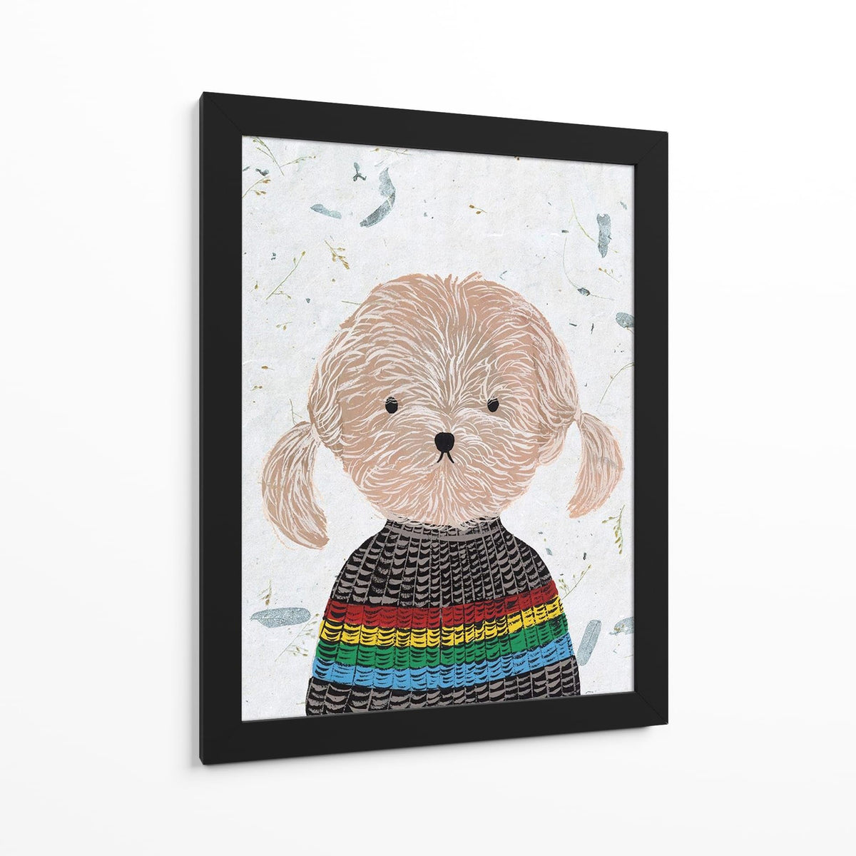 Canvas Lab | Hip Dog IV by Melissa Wang | 30 x 40 in | Canvas Print Wall Art | Animals, Dogs, Nature | Wall Decor for Bedroom, Living Room or Office