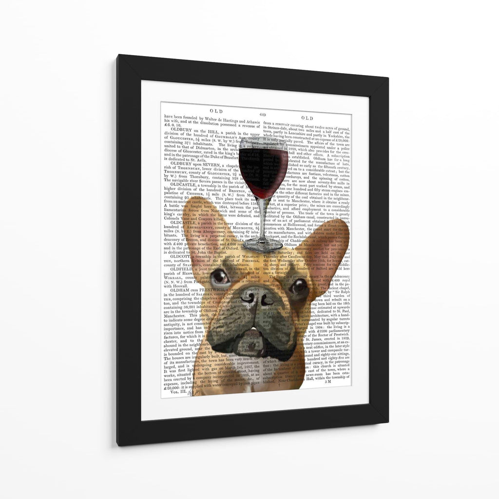 Canvas Lab | Dog Au Vin, French Bulldog by Fab Funky | 30 x 40 in | Canvas Print Wall Art | Animals, Dogs, Nature, Whimsical | Wall Decor for Bedroom, Living Room or Office