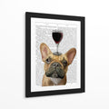 Canvas Lab | Dog Au Vin, French Bulldog by Fab Funky | 30 x 40 in | Canvas Print Wall Art | Animals, Dogs, Nature, Whimsical | Wall Decor for Bedroom, Living Room or Office