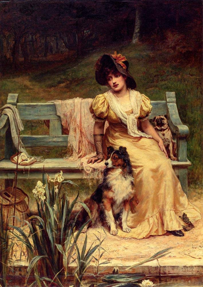 Toperfect 2 Oil Paintings Where Coul rural dogs Frederick E Morgan Art Decor on Canvas - Famous Works 01, $50-$2000 Hand Painted by Art Academies' Teachers