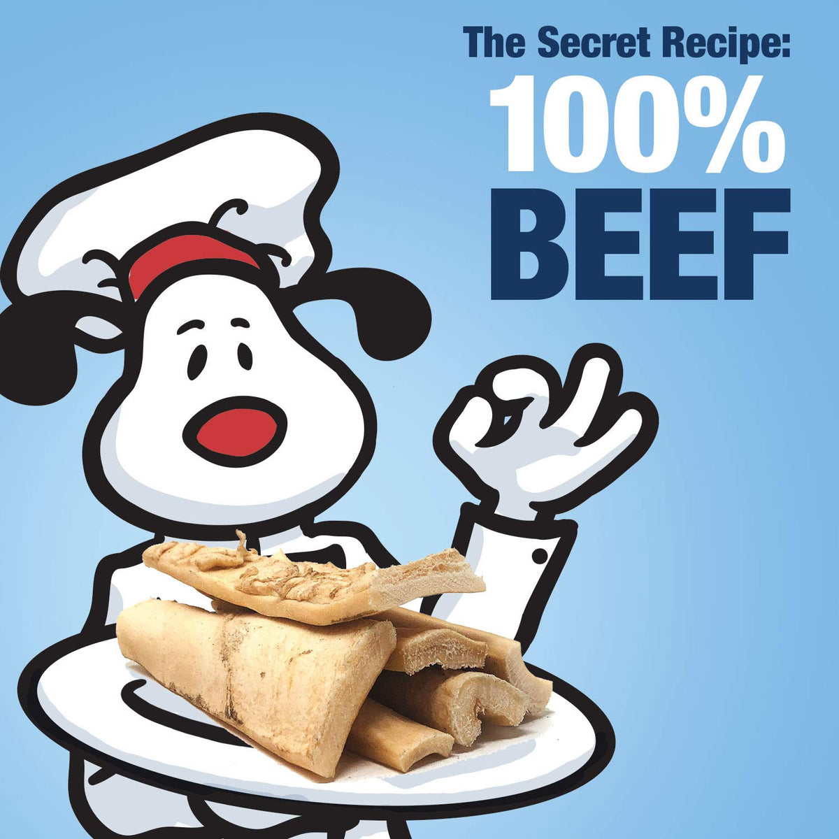 ValueBull Beef Cheek Slice Dog Chews, Thick 4-6 Inch, 480 Count