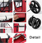Breathable Dog Pet Stroller for Cat Dog and More Foldable Carrier Cart Dog Strollers for Small Dogs Clearance Lightweight Dog Stroller for 2 Dogs Cats (Red)