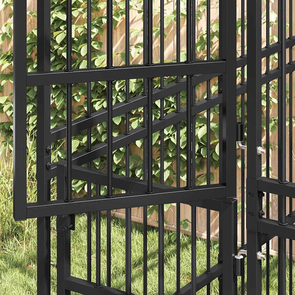 Dog Kennel, Outdoor Exercise Pen for Puppy, Powder-Coated Steel
