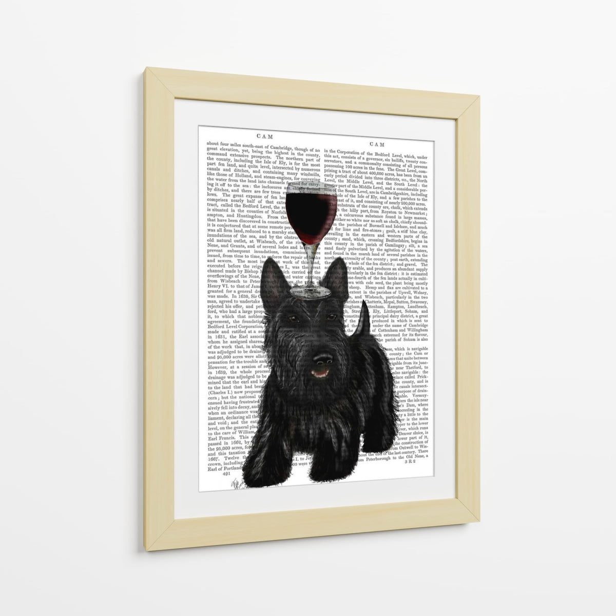 Canvas Lab | Dog Au Vin, Scottish Terrier by Fab Funky | 30 x 40 in | Canvas Print Wall Art | Animals, Dogs, Nature, Whimsical | Wall Decor for Bedroom, Living Room or Office