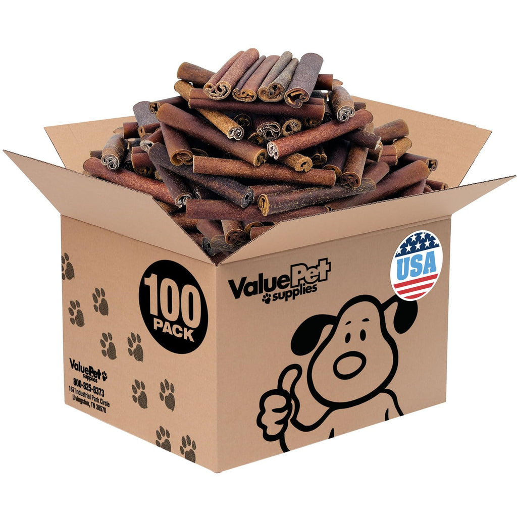ValueBull USA Beef Collagen Sticks, 6 Inch Super Jumbo Chews, 200 Count