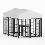 LOVMOR 10' x 8' Outdoor Dog Kennel with Roof for Large Dogs