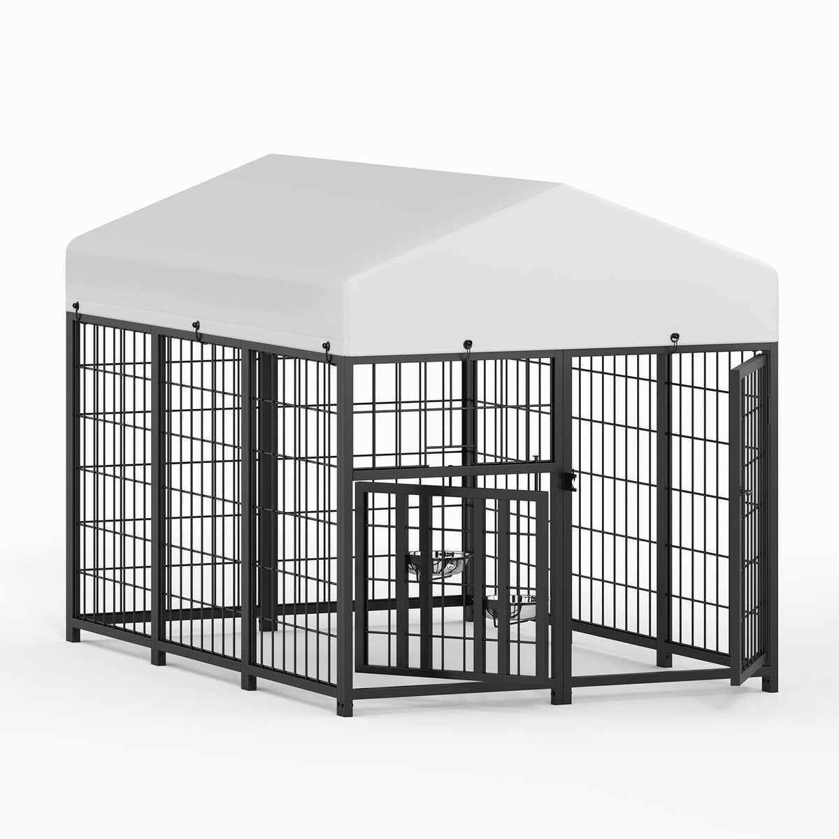 LOVMOR 10' x 8' Outdoor Dog Kennel with Roof for Large Dogs